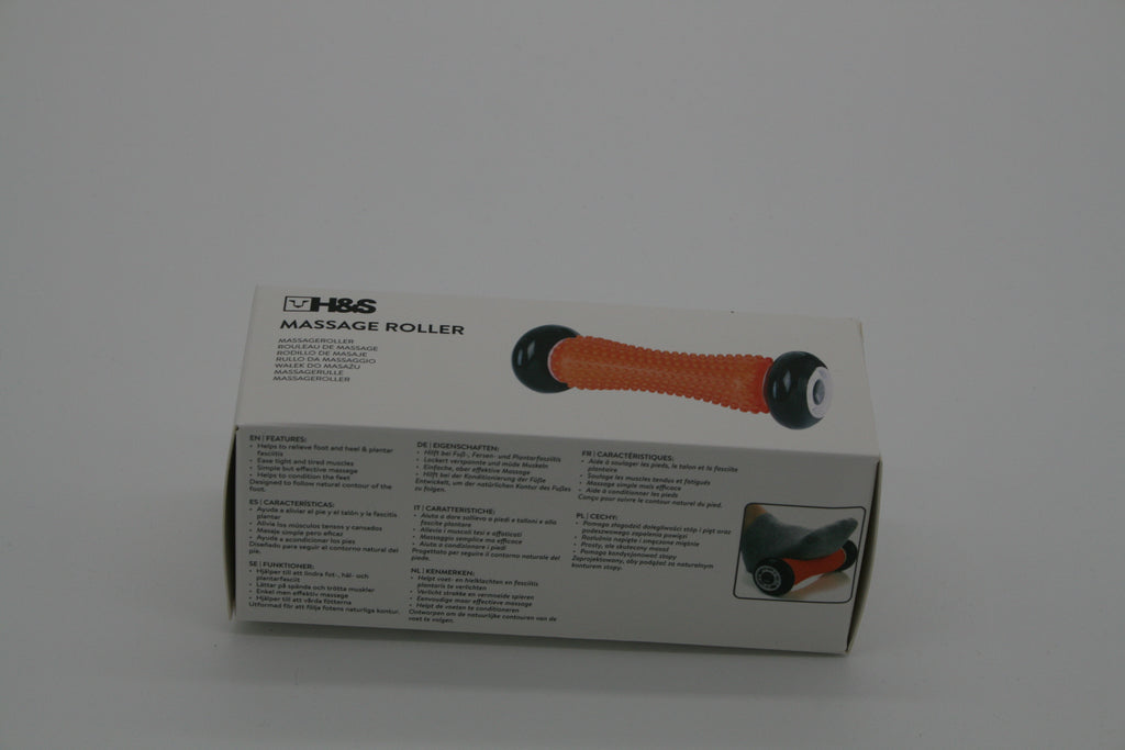 H&S Fußmassageroller Orange/Schwarz – NEU & OVP