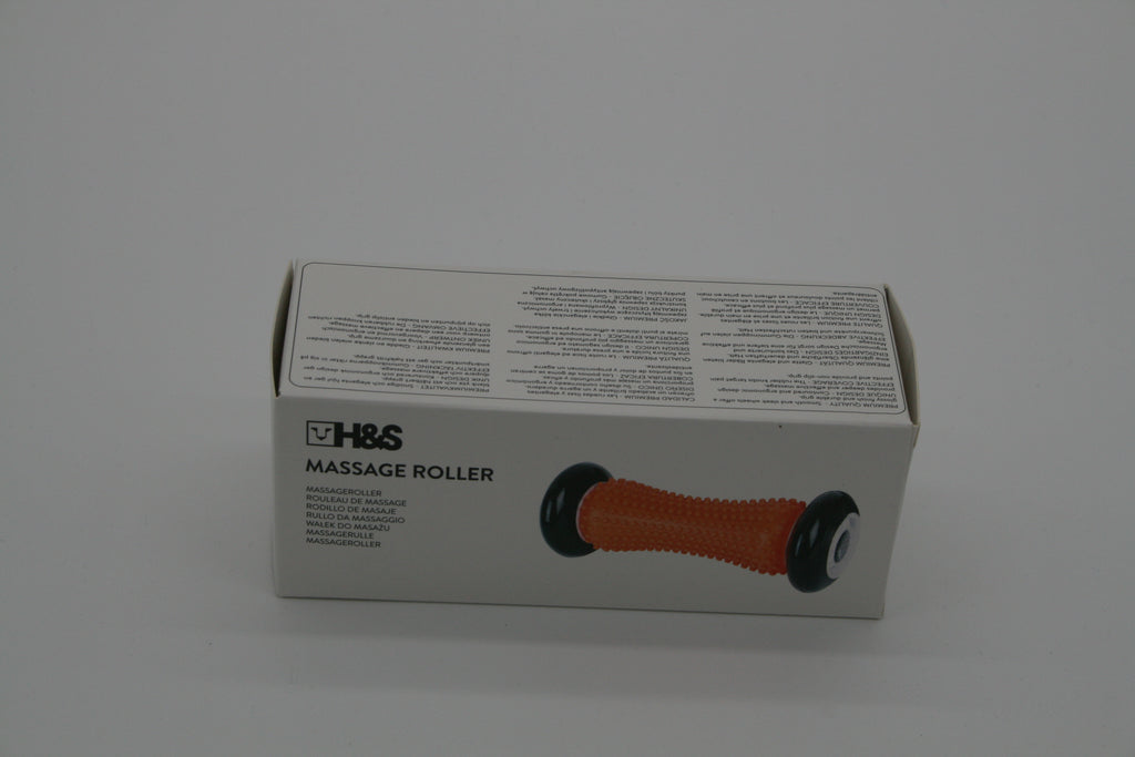 H&S Fußmassageroller Orange/Schwarz – NEU & OVP