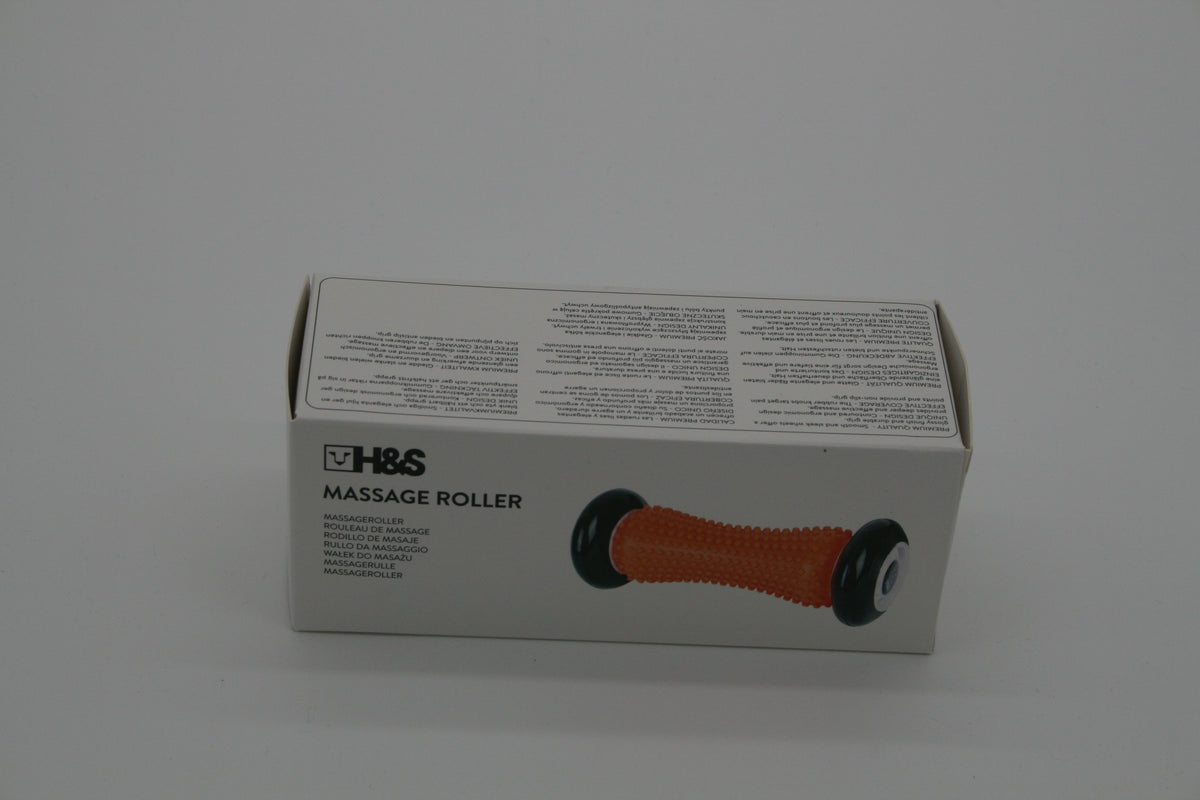 H&S Fußmassageroller Orange/Schwarz – NEU & OVP