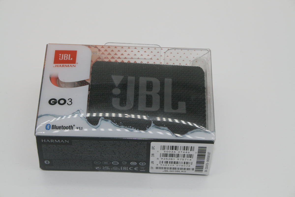 JBL GO 3 Bluetooth Lautsprecher Schwarz/Orange IP67 tragbar – Neuware