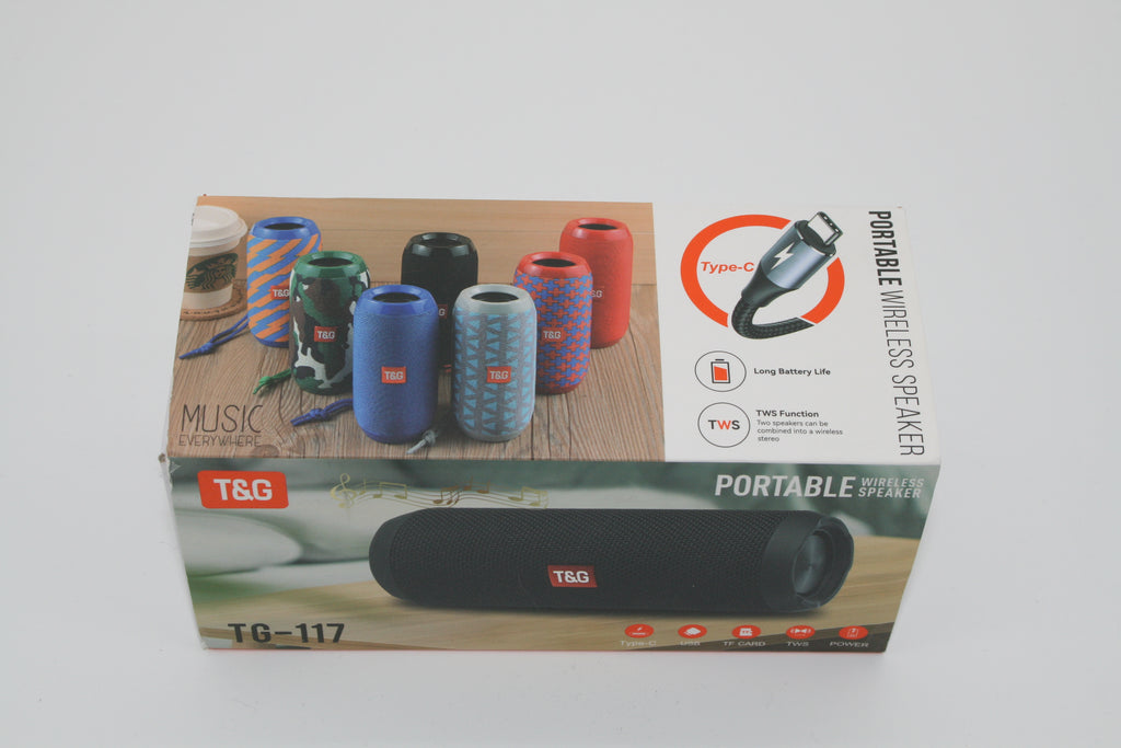 T&G TG-117 Bluetooth Lautsprecher Camouflage TWS USB TF-Karte USB-C – Neu