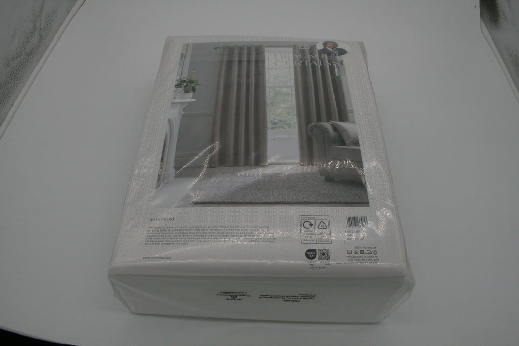 Laurence Llewelyn-Bowen Montrose Blackout Vorhänge 2er Set 168x228cm Grau Neu