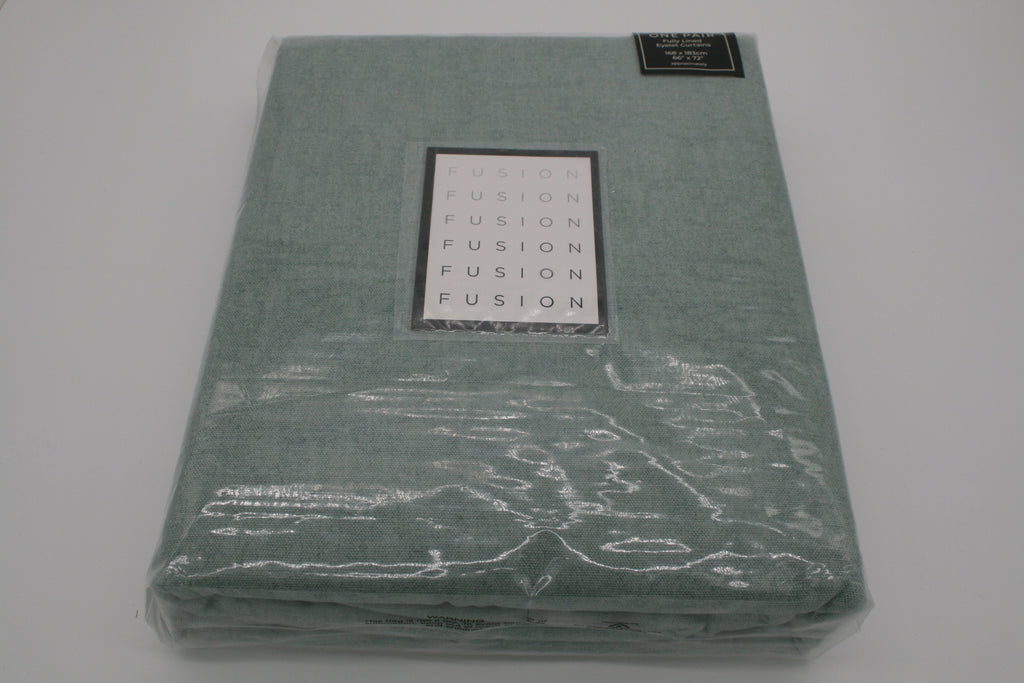 Fusion Sorbonne Vorhänge 2er Set 168x183cm Duck Egg Ösen Baumwolle – Neu