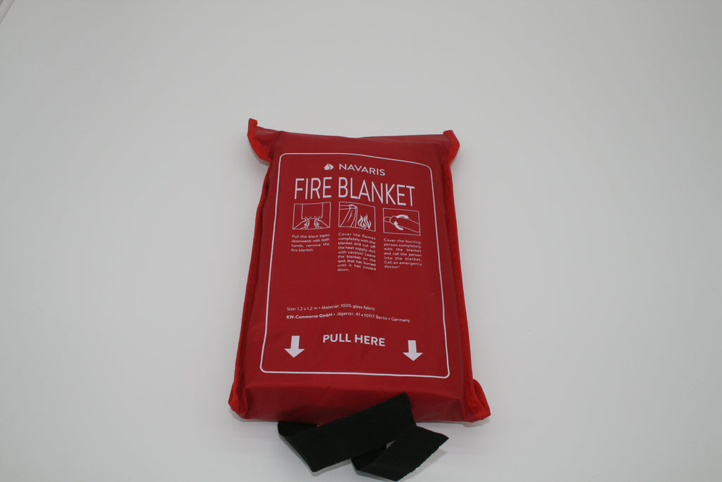Navaris Löschdecke 120x120 cm Feuerlöschdecke Glasfaser mit Tasche – Neu