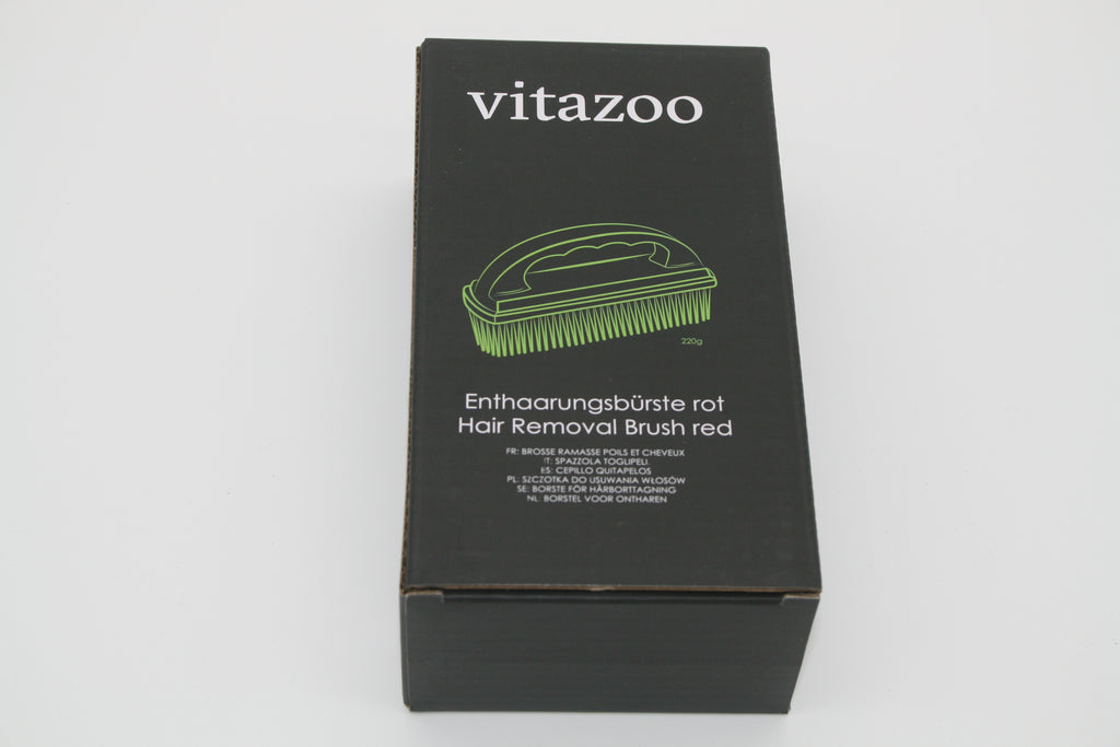 vitazoo Tierhaarentferner Bürste Rot Hunde Katzen Haare Polster Teppich Auto – Neu