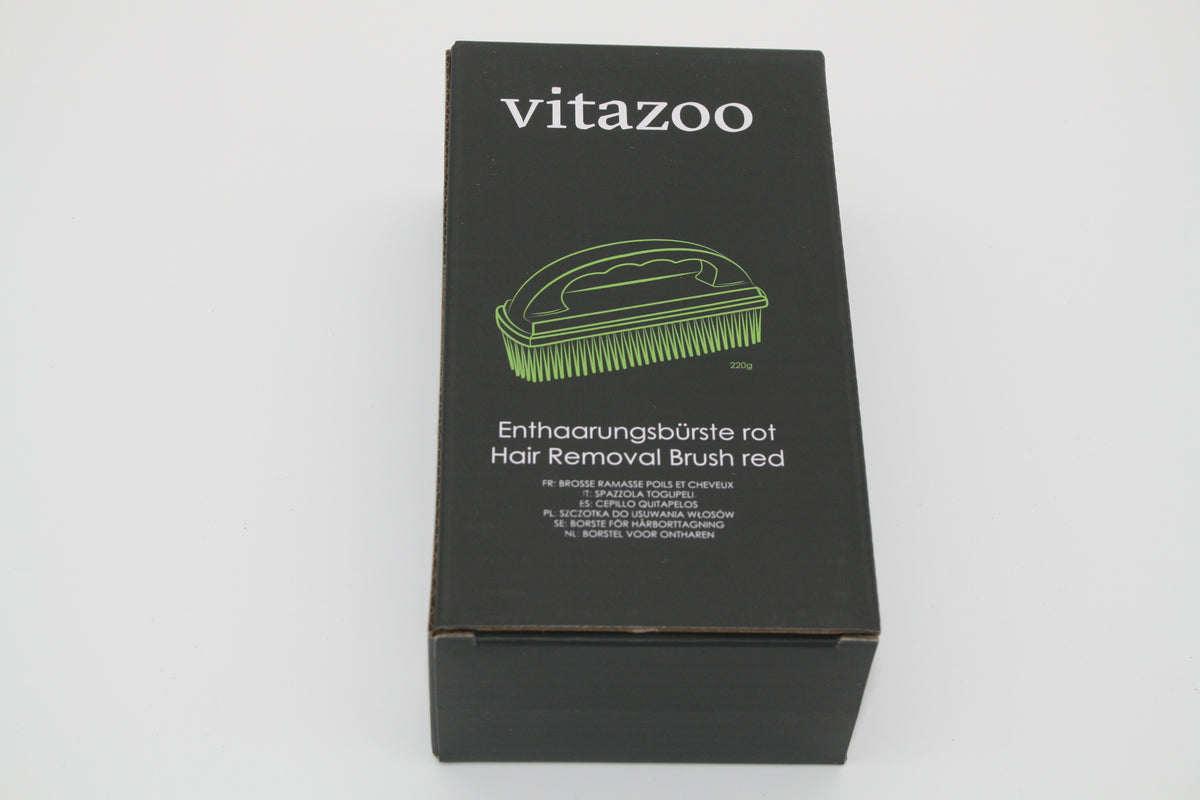 vitazoo Tierhaarentferner Bürste Rot Hunde Katzen Haare Polster Teppich Auto – Neu