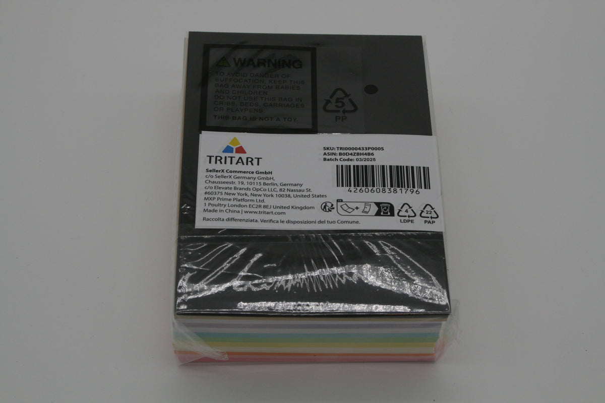 TRITART Fotokarton A6 300g/m² 120 Blatt 12 Pastellfarben Bastelkarton – Neu