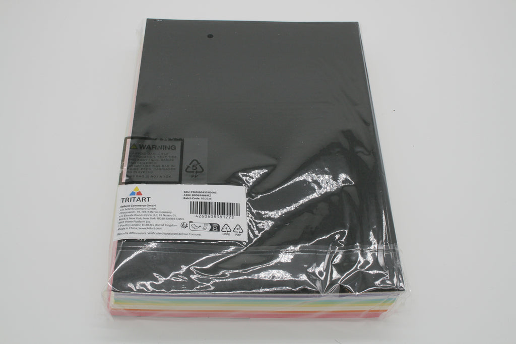 TRITART Fotokarton A4 300 g/m² 120 Blatt 12 Pastellfarben Bastelkarton – Neu