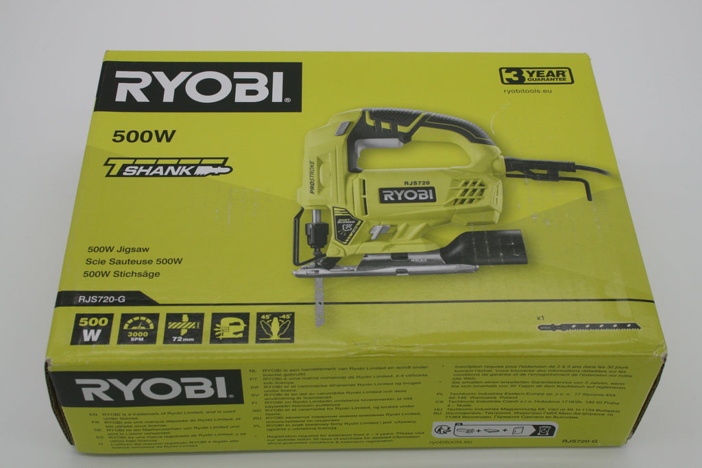 RYOBI RJS720-G Stichsäge 500W 3000 Hub/min 72mm kabelgebunden – Neu