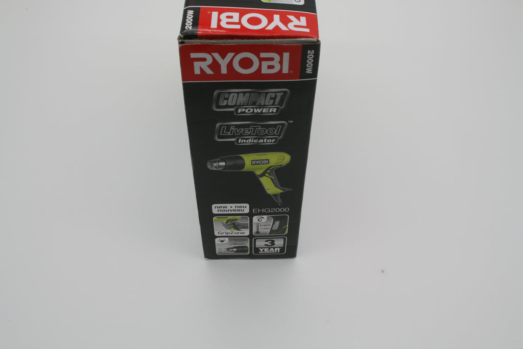 RYOBI EHG2000 Heißluftgebläse 2000W 400/600°C Heißluftpistole inkl. Düsen – Neu