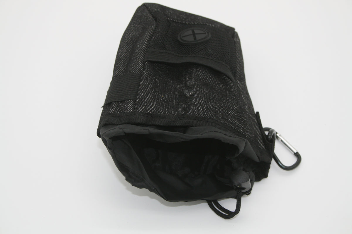 Hunde Leckerlibeutel mit Kotbeutelspender Gürteltasche Trainingstasche Schwarz – Neu