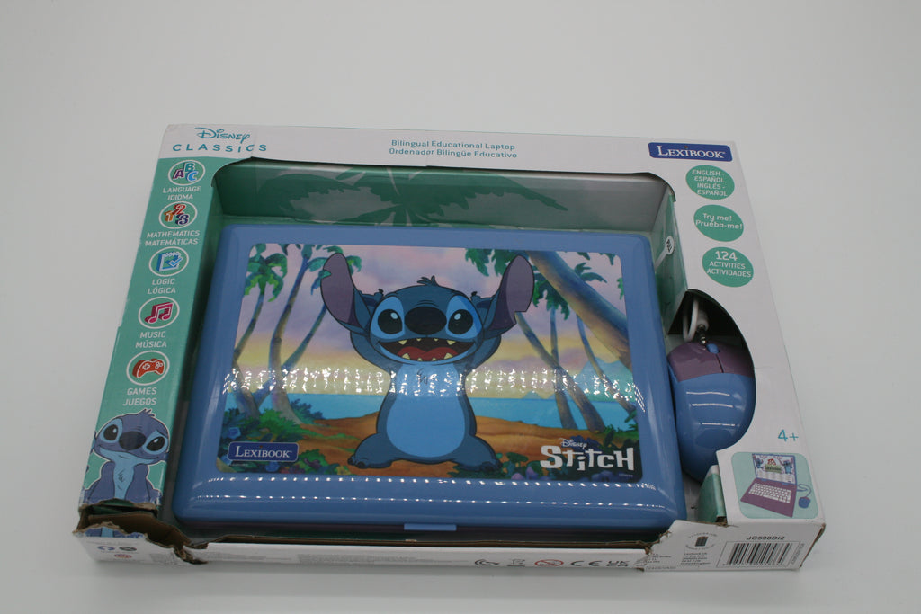 Lexibook Disney Classics Lilo &amp; Stitch – Zweisprachiger Lern-Laptop Eglisch/Spanisch