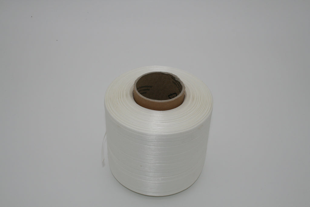 Umreifungsband 8 mm Weiß Kunststoffband Verpackungsband Rolle ca. 2,15 kg