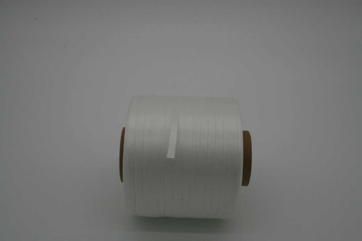 Umreifungsband 8 mm Weiß Kunststoffband Verpackungsband Rolle ca. 2,15 kg