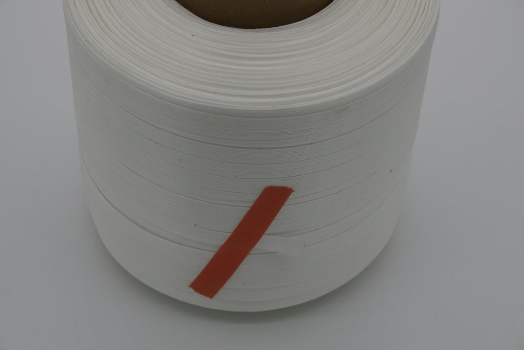 Umreifungsband 8 mm Weiß Kunststoffband Verpackungsband Rolle ca. 2,15 kg