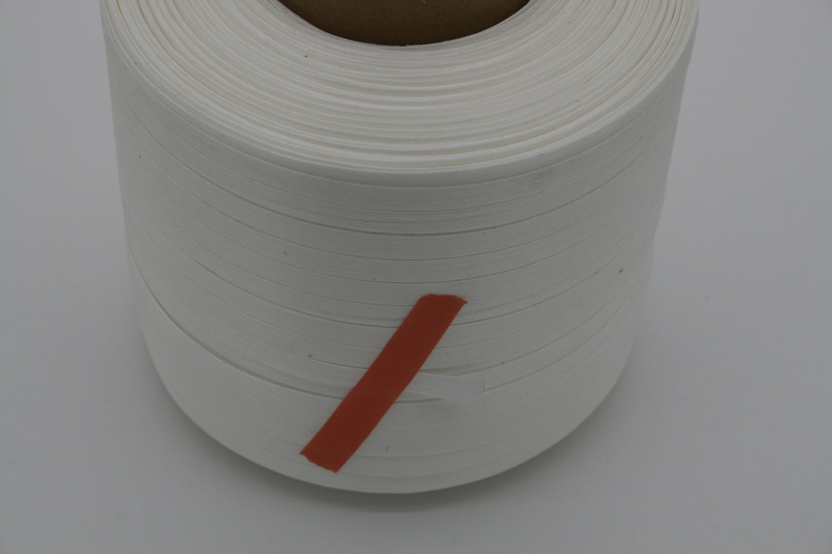 Umreifungsband 8 mm Weiß Kunststoffband Verpackungsband Rolle ca. 2,15 kg