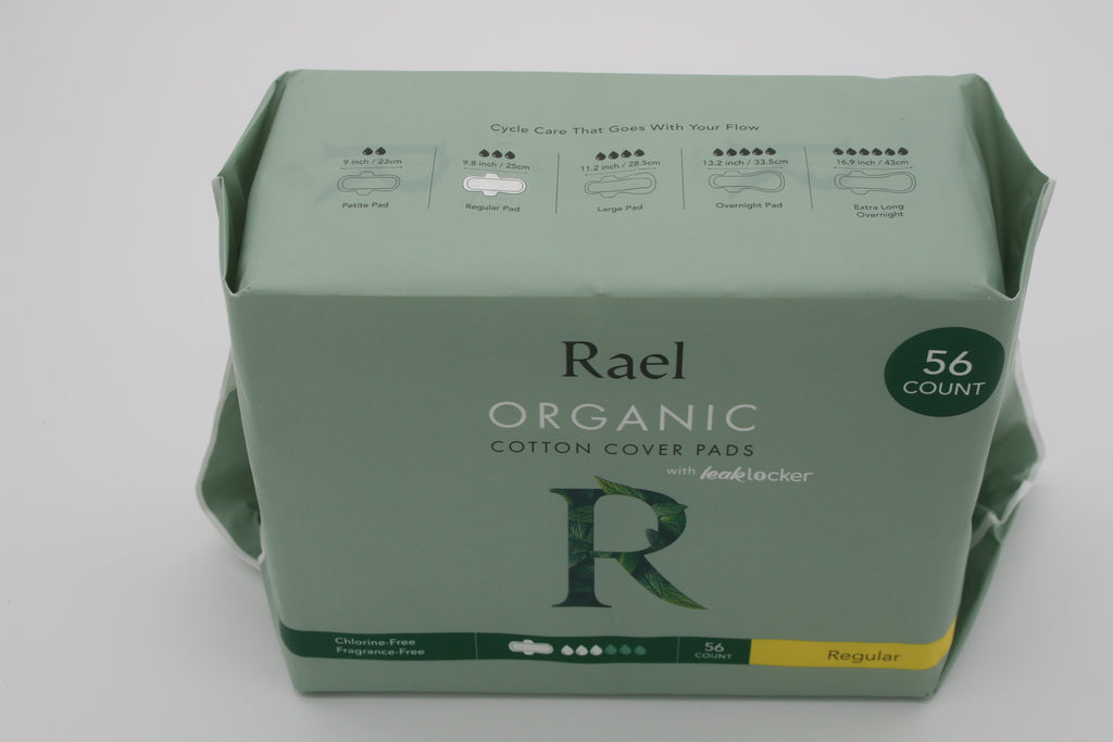 Rael Organic Cotton Cover Pads Regular 56 Stück Bio Baumwolle Damenbinden