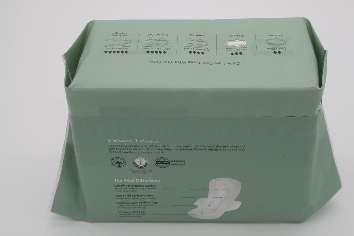 Rael Organic Cotton Cover Pads Regular 56 Stück Bio Baumwolle Damenbinden