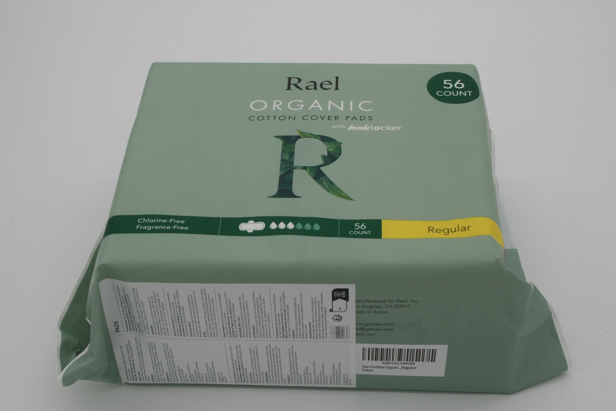 Rael Organic Cotton Cover Pads Regular 56 Stück Bio Baumwolle Damenbinden