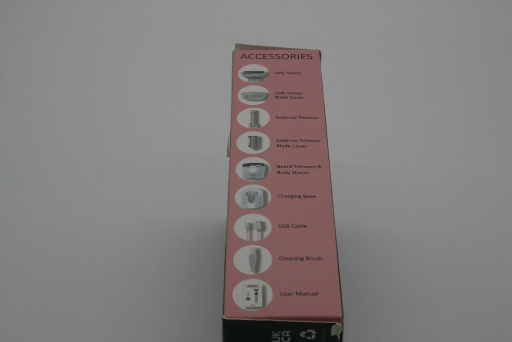 3in1 Lady Shaver Damenrasierer Akku Gesicht Körper Bikini USB LED wasserdicht