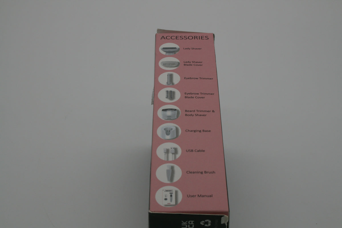 3in1 Lady Shaver Damenrasierer Akku Gesicht Körper Bikini USB LED wasserdicht