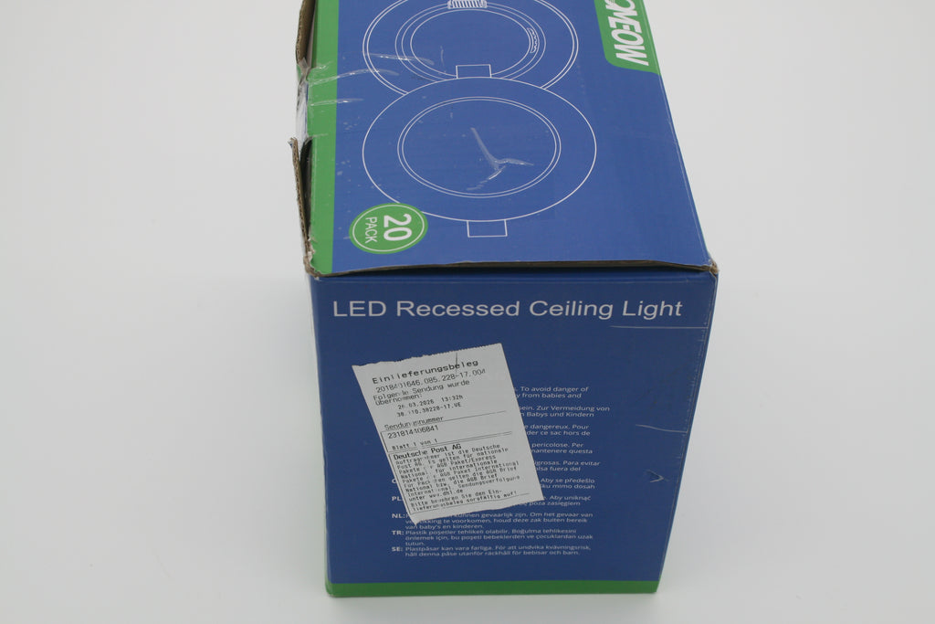 HOMEOW 20x LED Einbaustrahler 5W 400lm Ø70mm dimmbar IP44 2700/4000/6000K
