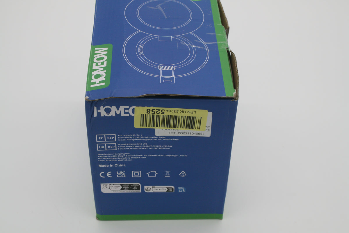 HOMEOW 20x LED Einbaustrahler 5W 400lm Ø70mm dimmbar IP44 2700/4000/6000K