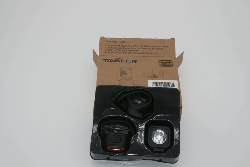 TAVALER LED Fahrradlicht Set StVZO Akku Frontlicht Rücklicht USB-C IPX5
