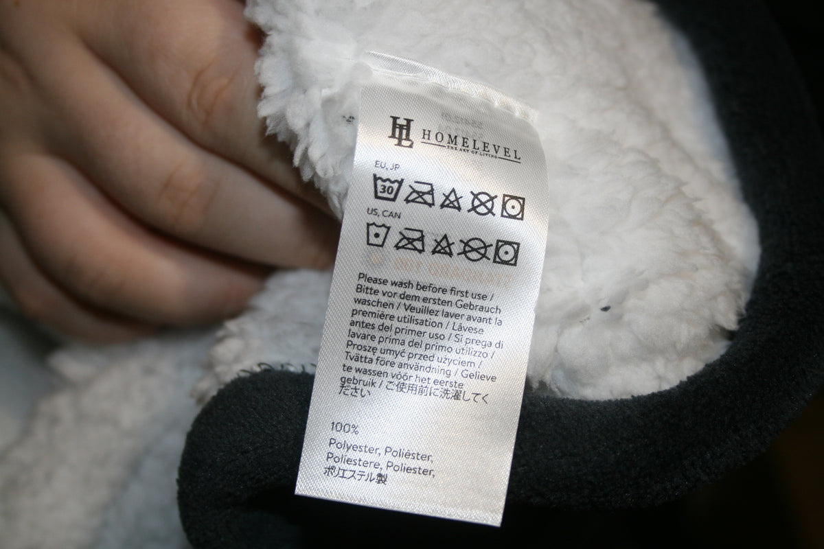 Homelevel Kids Sherpa Oversize-Hoodie – Anthrazit – One Size – Neu