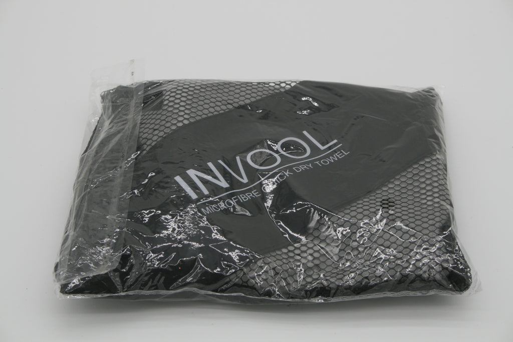 INVCOOL Mikrofaser Handtuch 100 × 50 cm – Schnelltrocknend – Grau – Neu