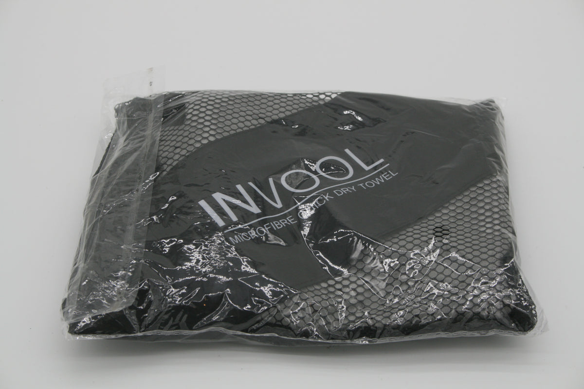 INVCOOL Mikrofaser Handtuch 100 × 50 cm – Schnelltrocknend – Grau – Neu