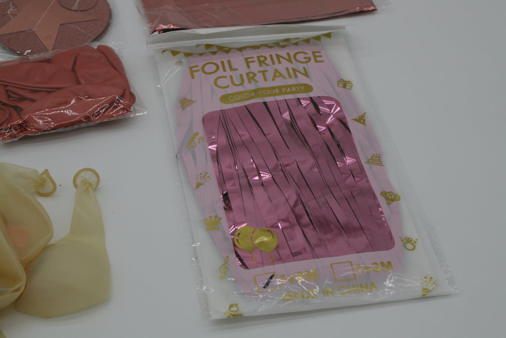 🎀 Geburtstagspartyset für Mädchen – Rosa &amp; Roségold – Neu