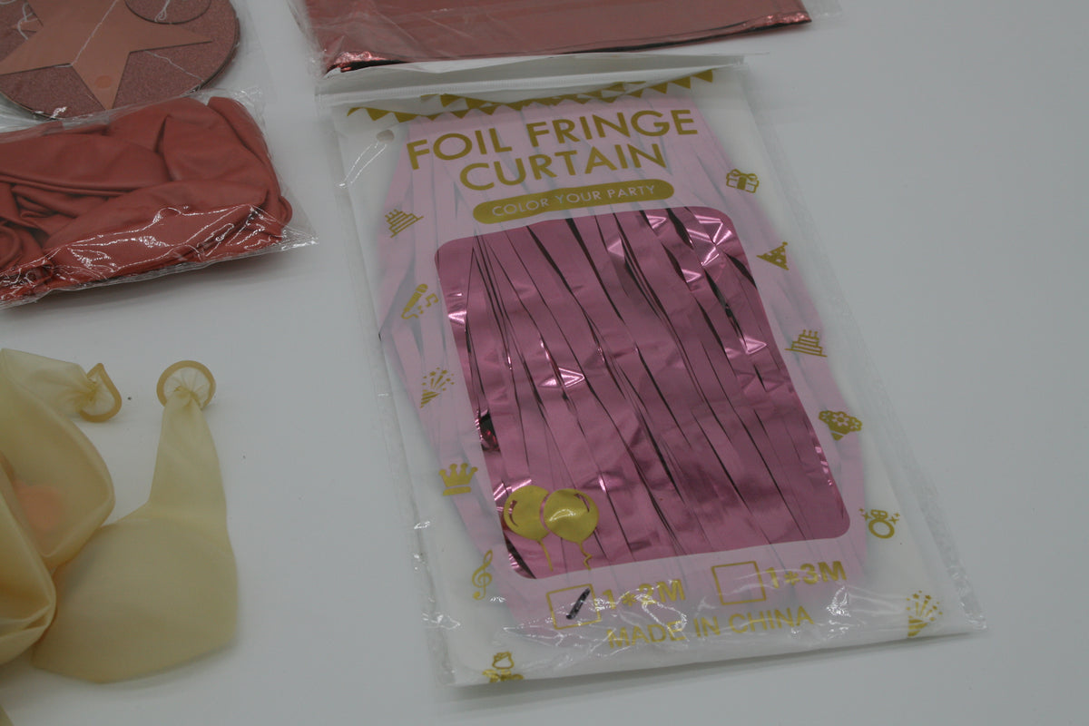 🎀 Geburtstagspartyset für Mädchen – Rosa &amp; Roségold – Neu