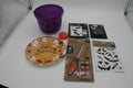 Halloween Party Set 3 Kürbisschnitzset Eimer Teller Deko Make-up LED Neu