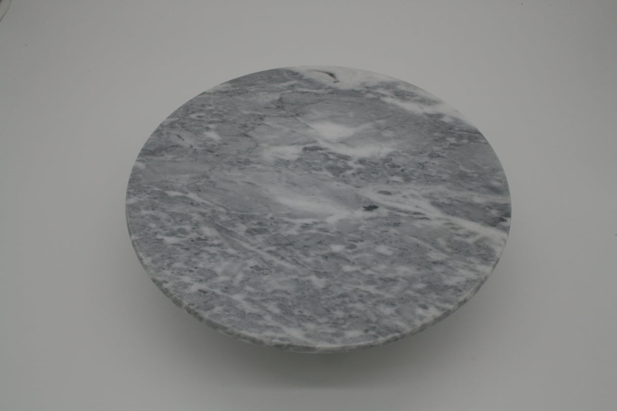Navaris Marmor Tortenständer 30cm drehbar Akazienholz Kuchenplatte NEU