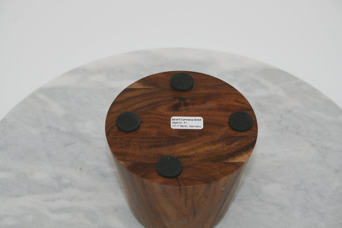 Navaris Marmor Tortenständer 30cm drehbar Akazienholz Kuchenplatte NEU
