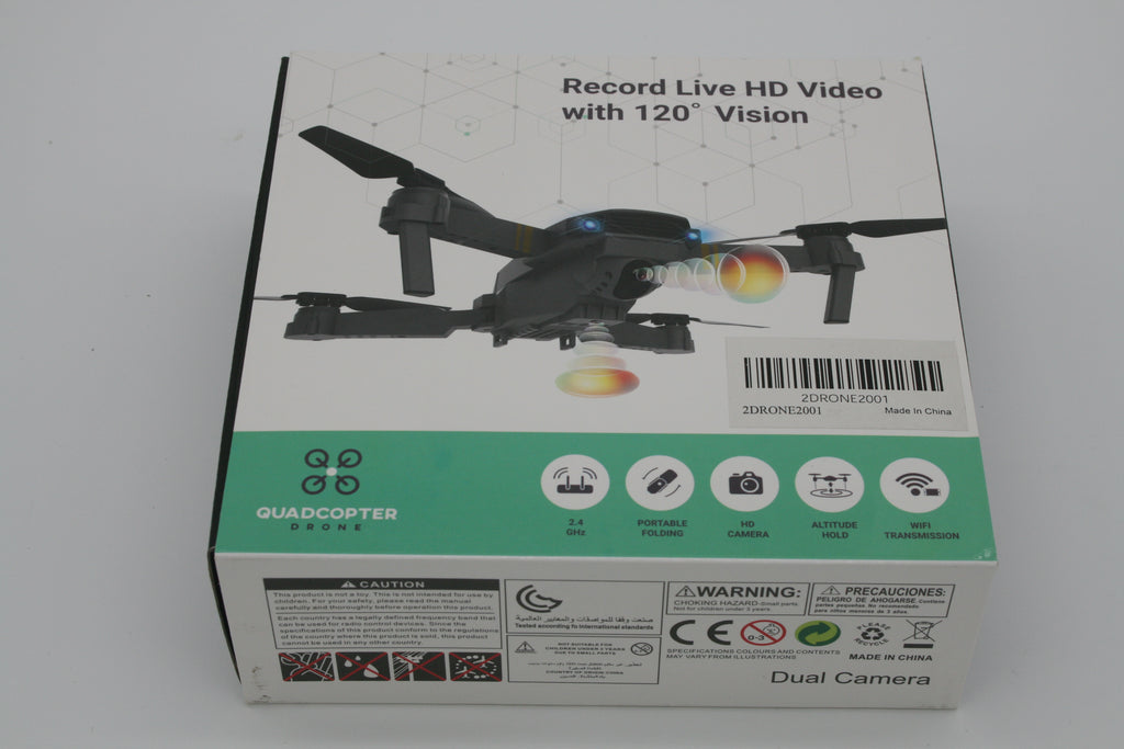Faltbare Drohne Dual Kamera WiFi HD 120° Quadcopter + Fernbedienung OVP