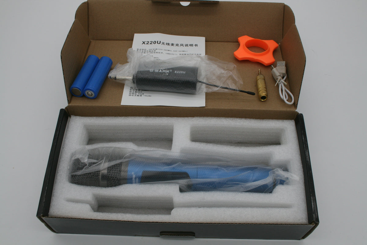 G-MARK X220U 2x UHF Funkmikrofon Wireless Karaoke + Empfänger Zubehör OVP