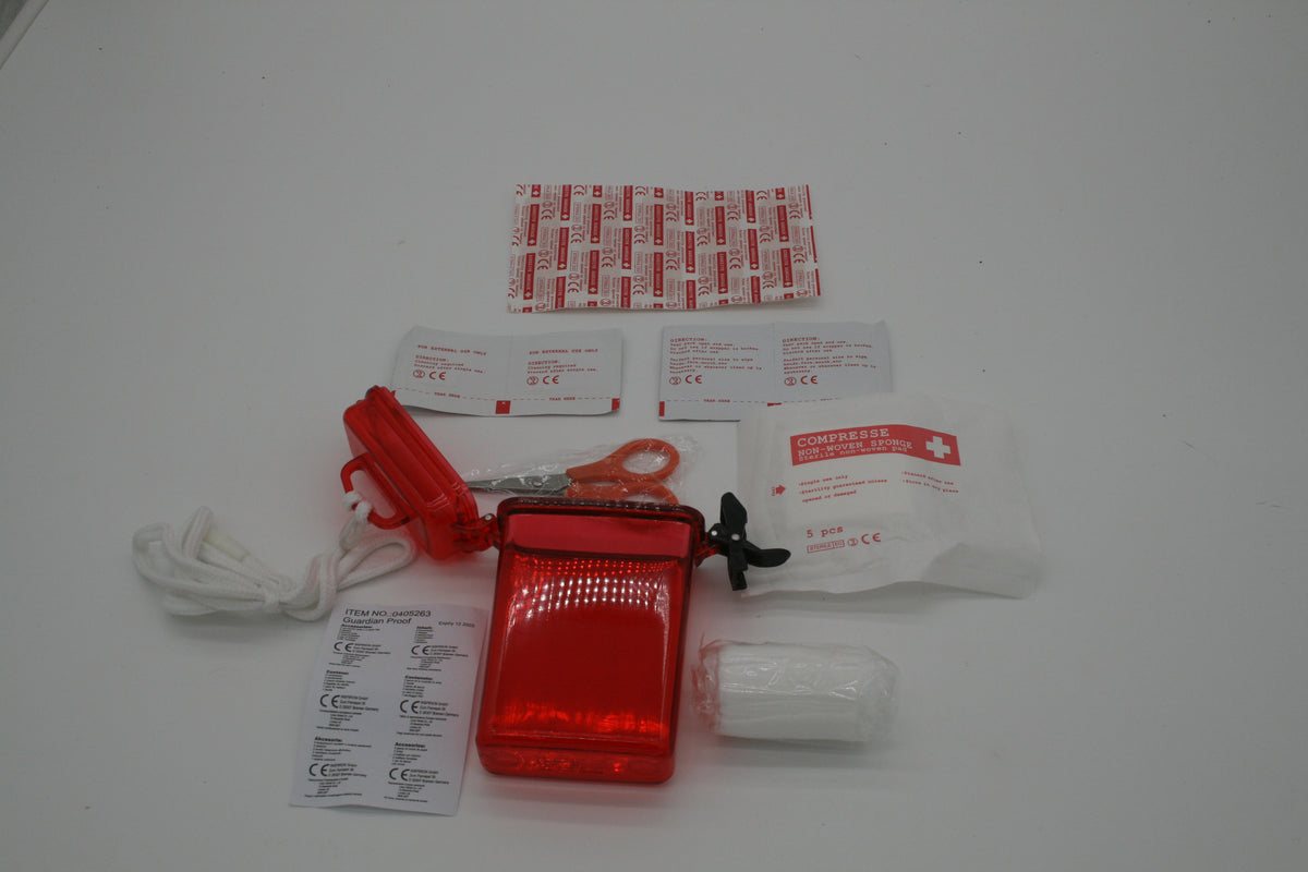Guardian Proof Erste-Hilfe-Box – Wassergeschützte Kunststoffbox mit Zubehör – Neuware / Ablaufdatum überschritten