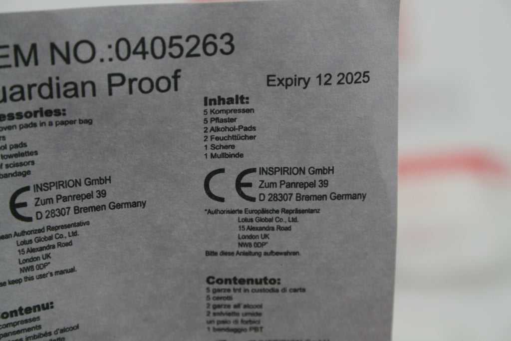 Guardian Proof Erste-Hilfe-Box – Wassergeschützte Kunststoffbox mit Zubehör – Neuware / Ablaufdatum überschritten