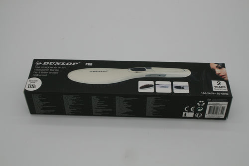 DUNLOP PRO Haarglättungsbürste – Elektrische Glättbürste – Weiß – Retoure