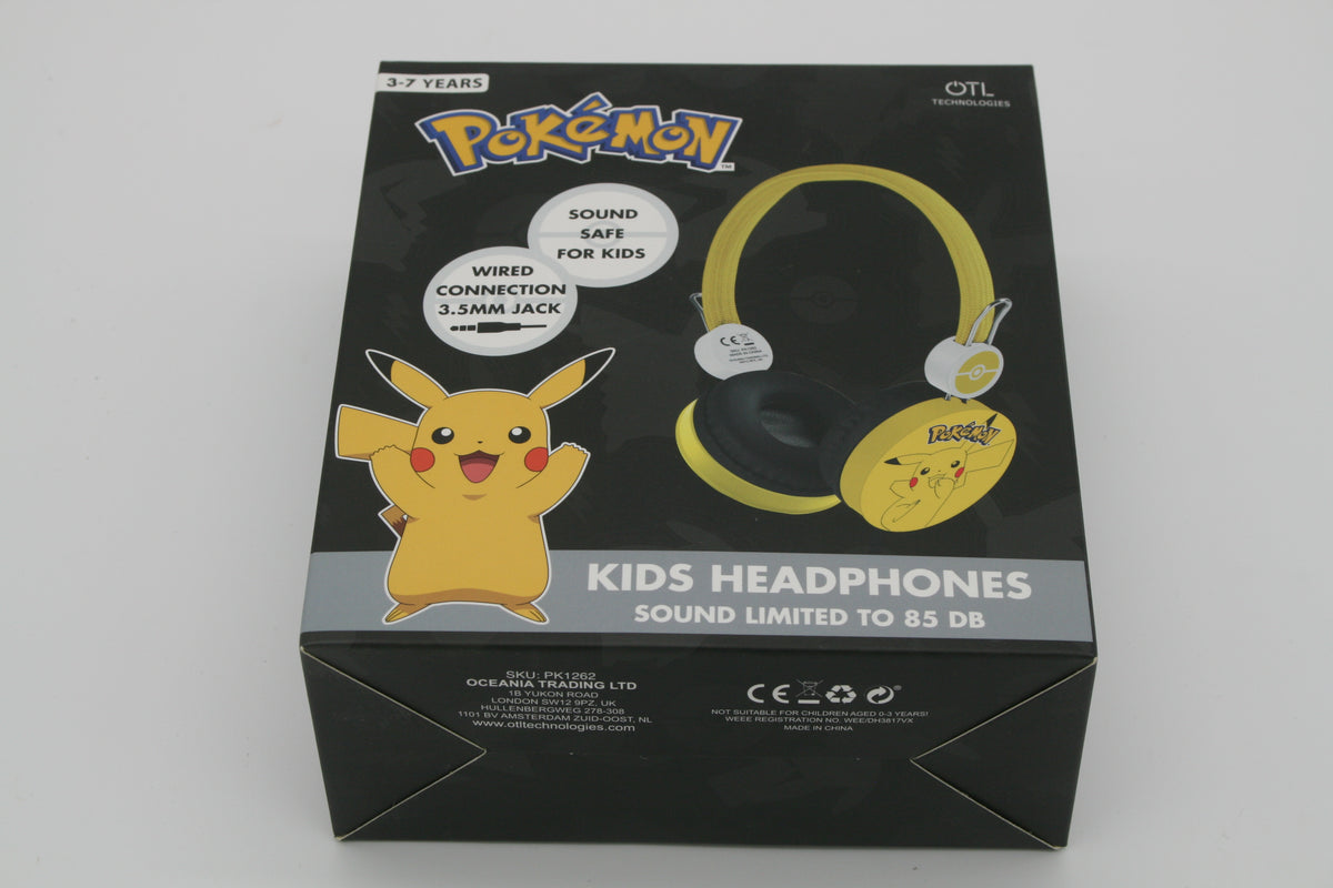 Pokémon Pikachu Kinderkopfhörer – OTL Technologies – 85 dB – 3,5 mm Klinke – Neuware