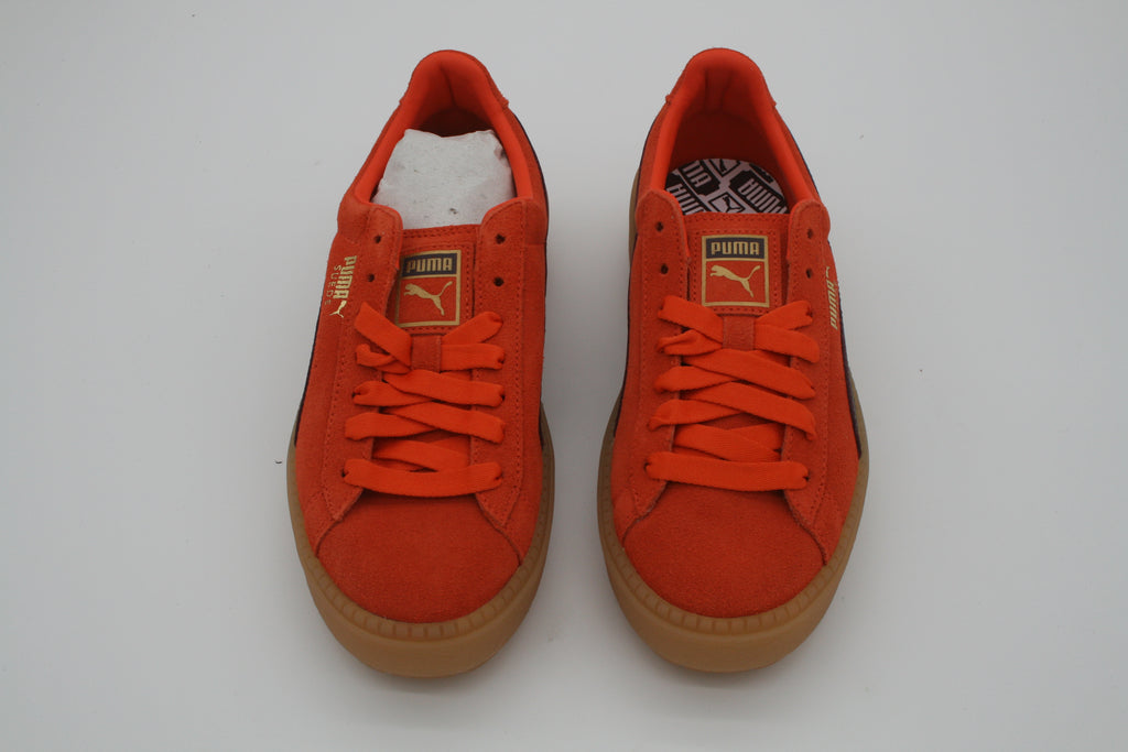 PUMA Suede Platform Trace Block Damen Sneaker – Gr. 38 – Flame – Neuware