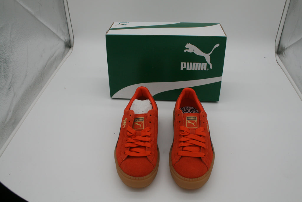 PUMA Suede Platform Trace Block Damen Sneaker – Gr. 38 – Flame – Neuware