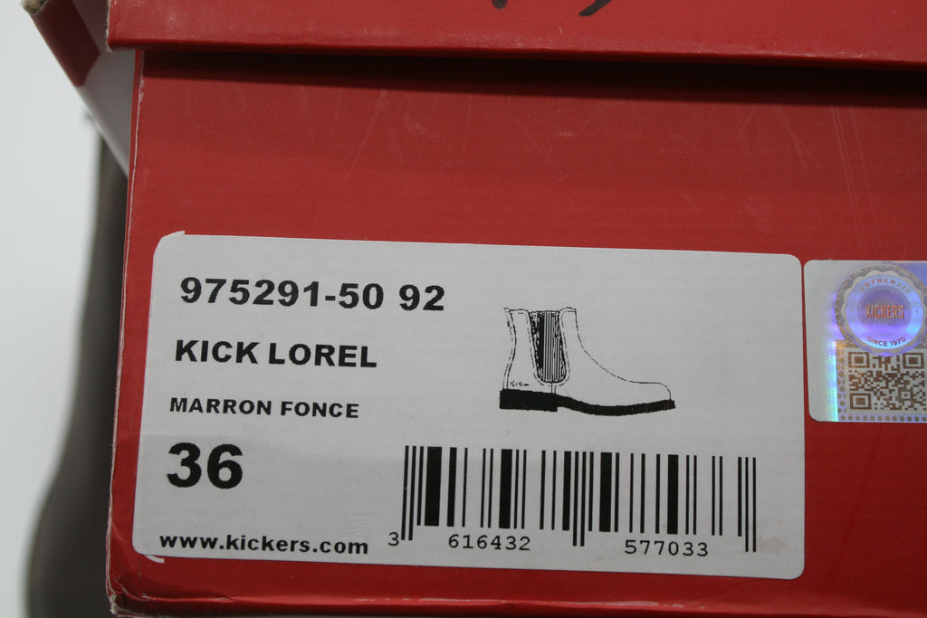 Kickers Kick Lorel Chelsea Boots – Damen Stiefeletten – Gr. 36 – Dunkelbraun – Neuware
