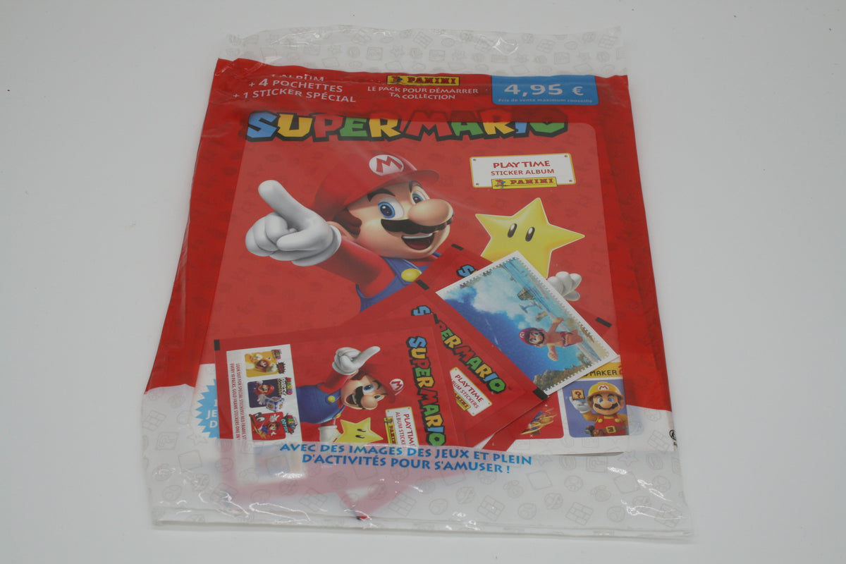 Panini Super Mario Stickeralbum Starterpack + 4 Tüten + Spezialsticker NEU