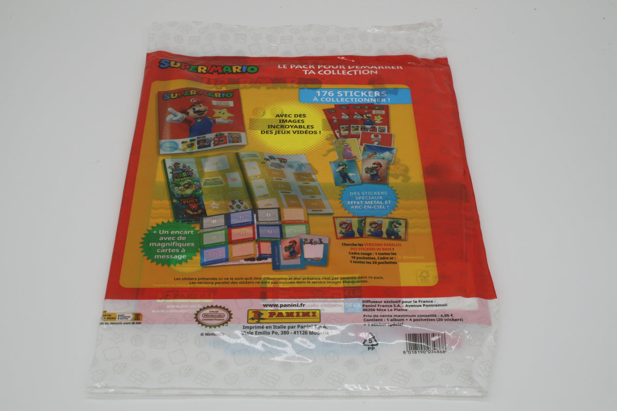 Panini Super Mario Stickeralbum Starterpack + 4 Tüten + Spezialsticker NEU