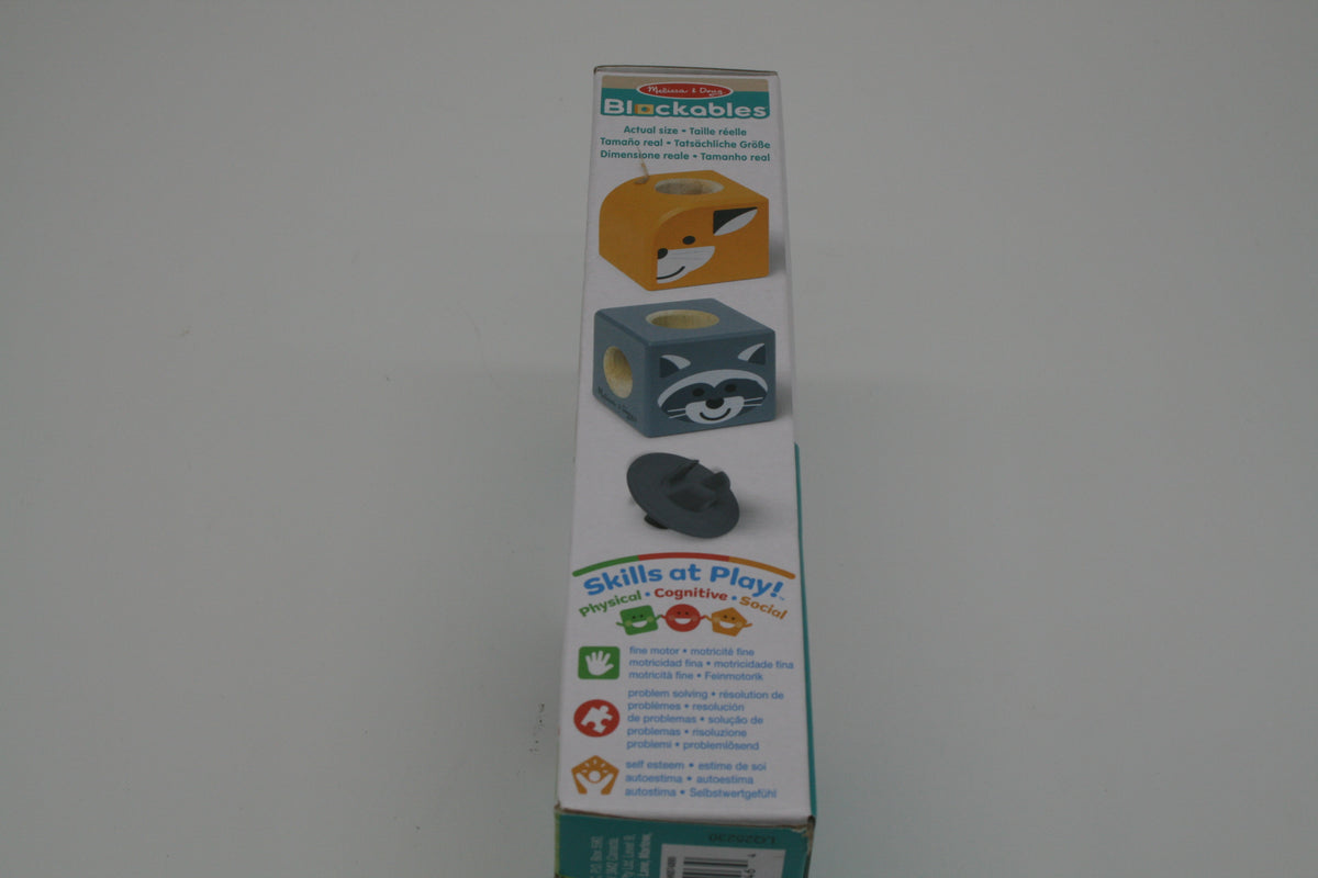 Melissa & Doug Blockables Waldtierfreunde Holzbausteine 16 Teile ab 2 Jahren
