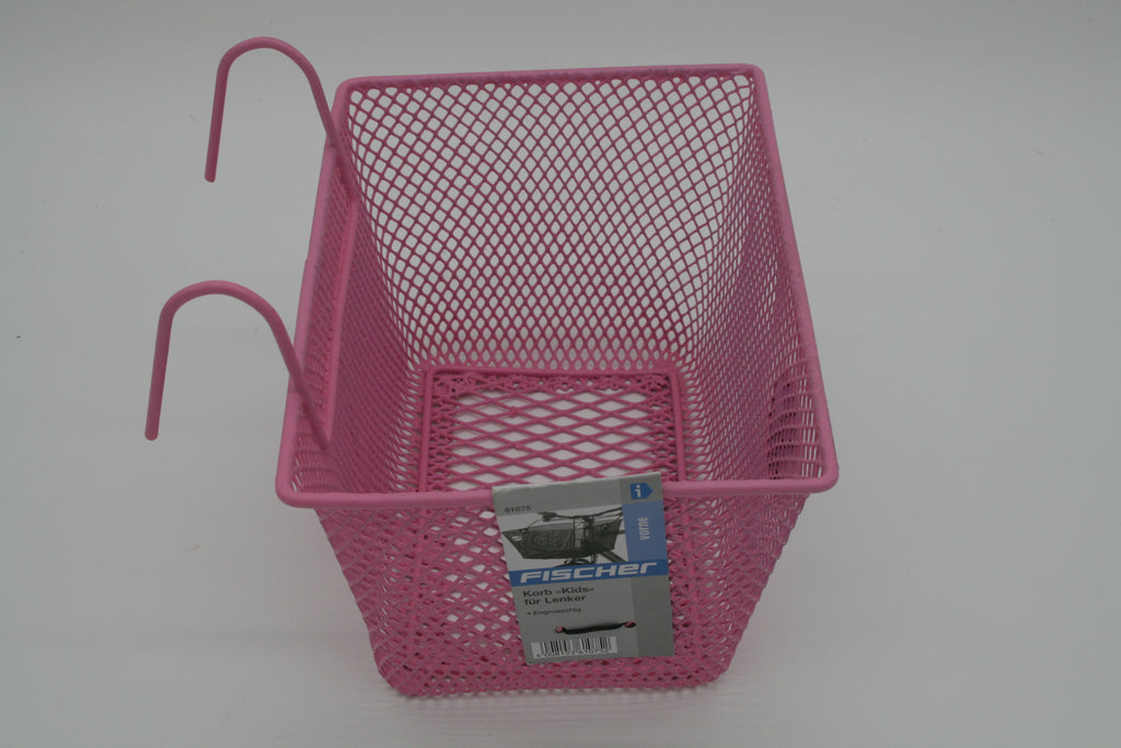 FISCHER Fahrradkorb Kinder Lenkerkorb Rosa Pink Metall 24x17x14 cm NEU  Kopieren