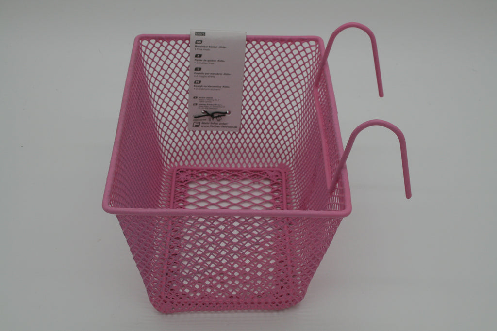 FISCHER Fahrradkorb Kinder Lenkerkorb Rosa Pink Metall 24x17x14 cm NEU  Kopieren